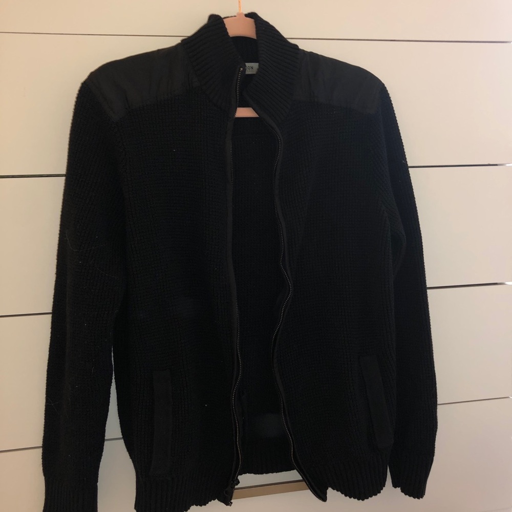 Kenneth Cole Men’s Black Zip Up Sweater